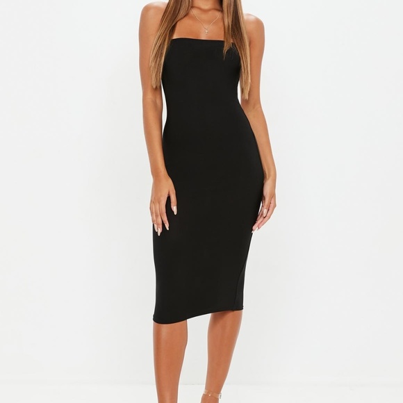 Missguided Dresses & Skirts - NWT Missguided Black Bandeau Midi Dress
